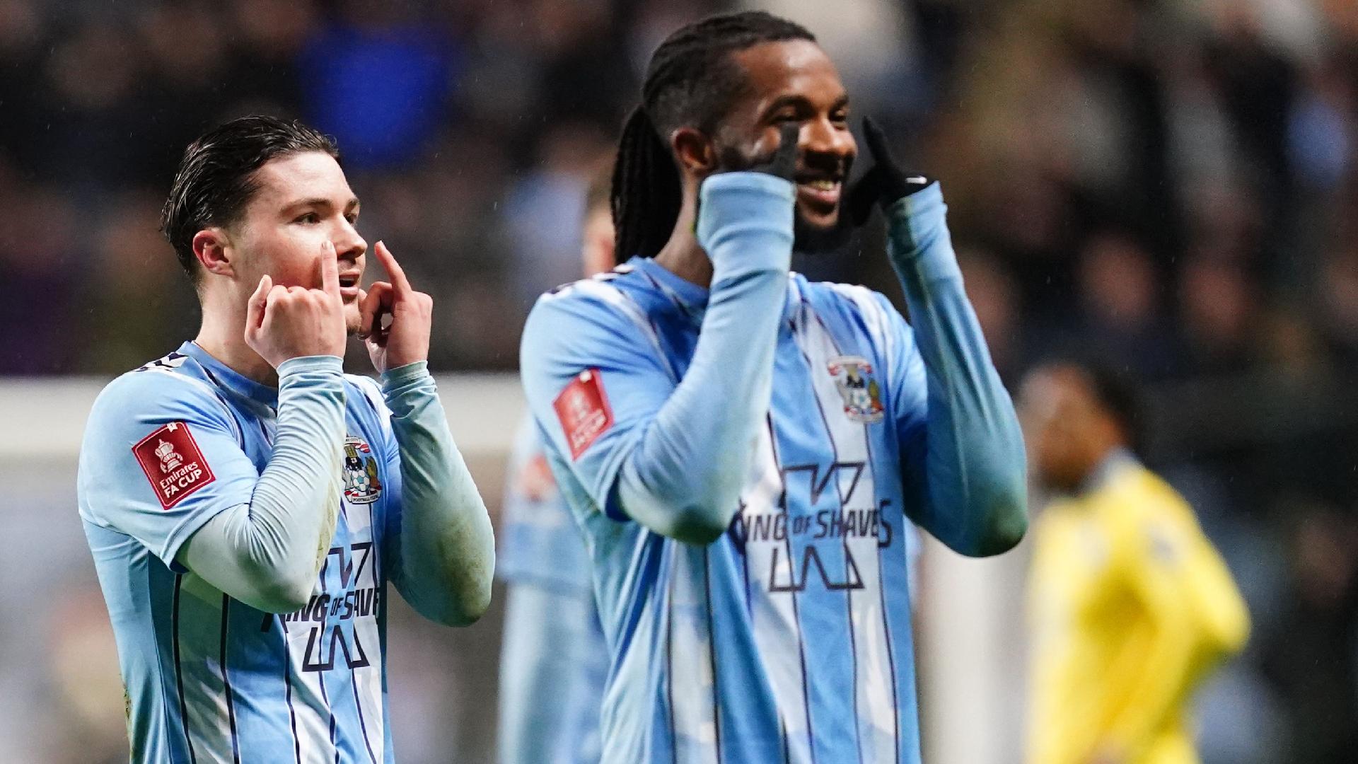 Coventry set up FA Cup clash with minnows Maidstone after impressive win