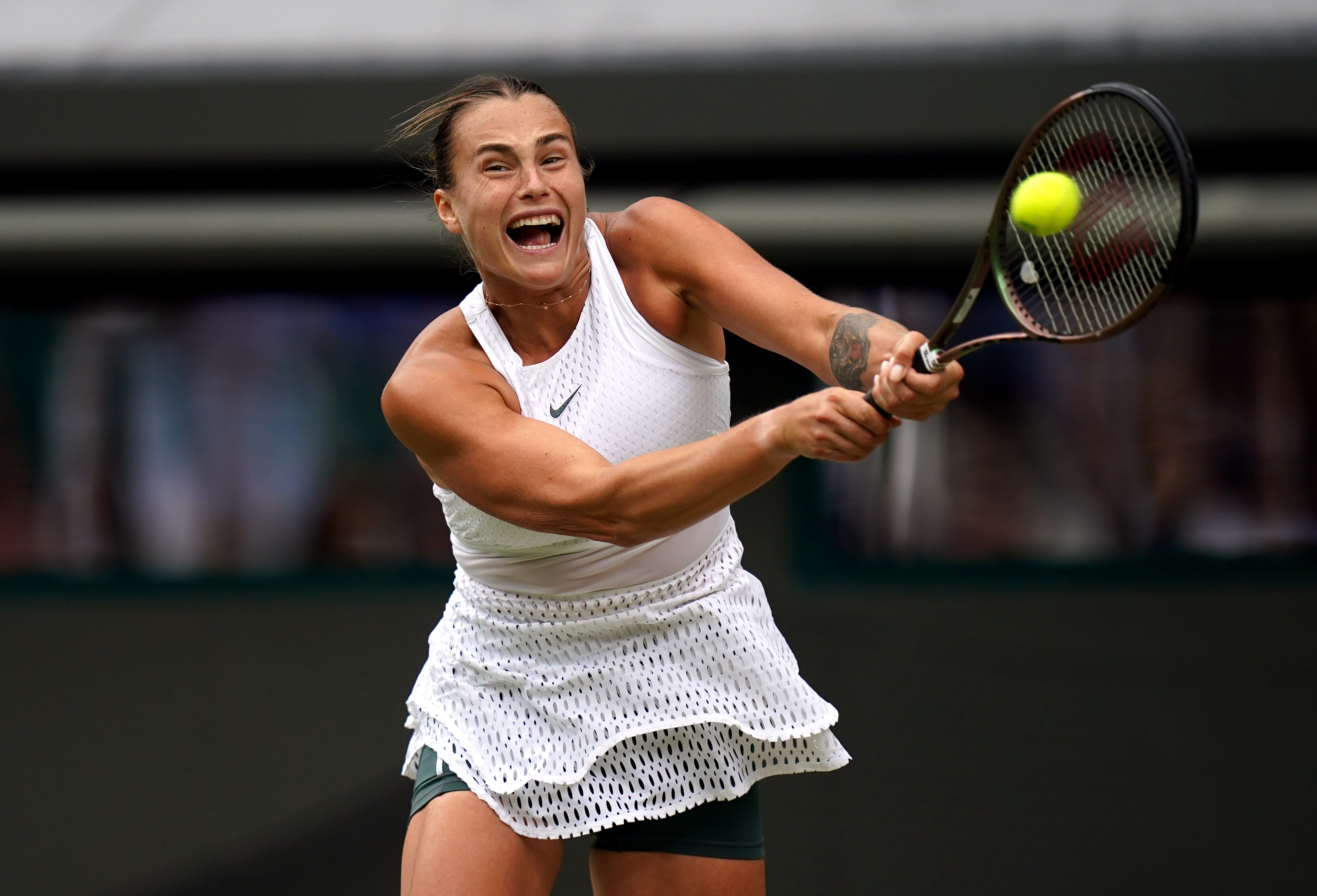 Aryna Sabalenka powered her way into the semi-finals