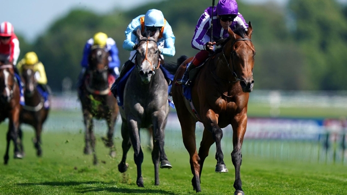 Little Big Bear irdden by Frankie Dettori wins The Betfred Nifty Fifty Sandy Lane Stakes at Haydock Park Racecourse, Merseyside (Tim Goode/PA)