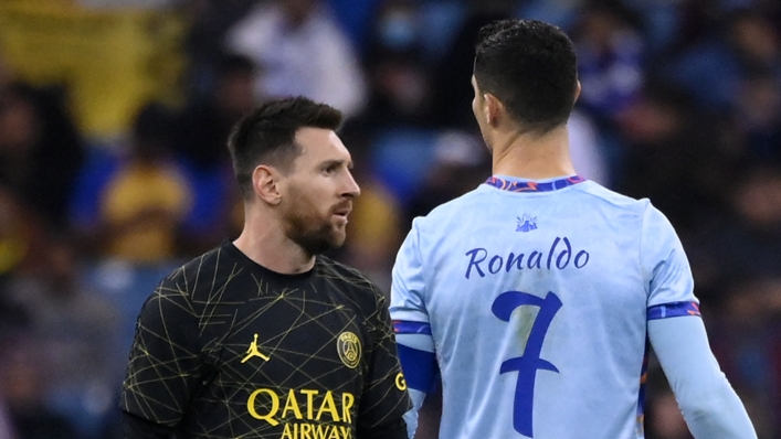 Lionel Messi (l) and Cristiano Ronaldo faced off for possibly the final time