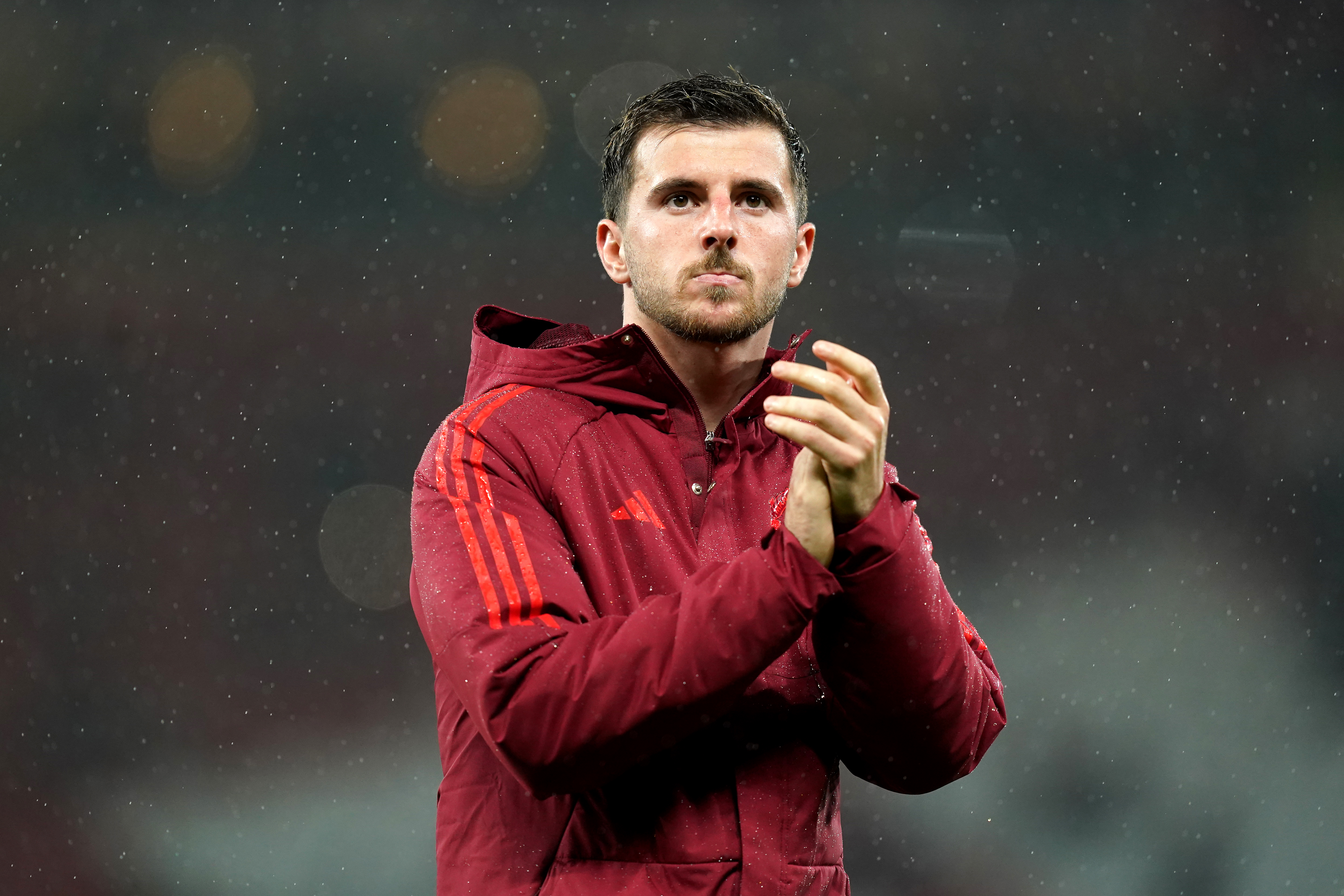 Mason Mount applauds the fans