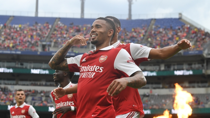 Gabriel Jesus scored again in Arsenal's win over Everton