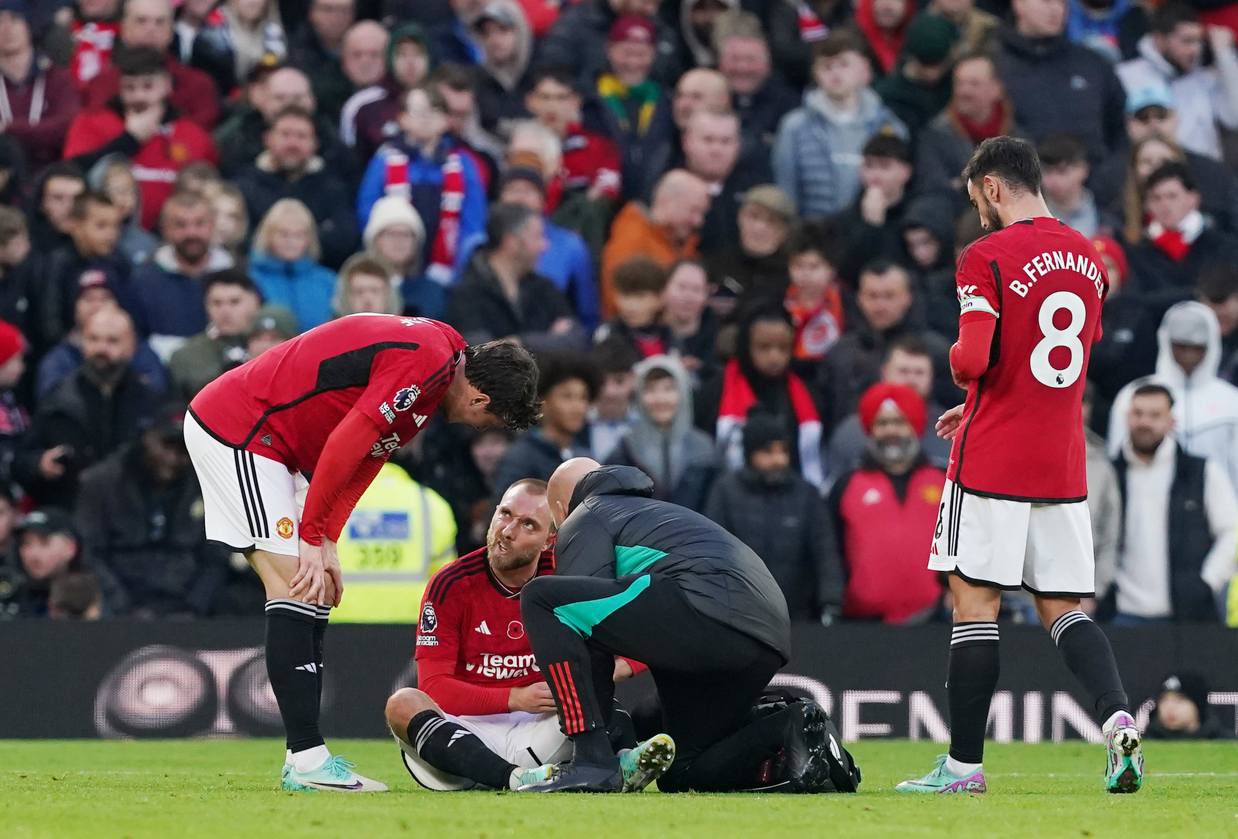 Christian Eriksen and Rasmus Hojlund face spells out for Manchester United