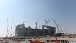 Lusail Stadium during its construction stages in 2019