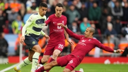 Diogo Jota (C) could be back for Liverpool against Everton, though Thiago Alcantara (R) may miss out