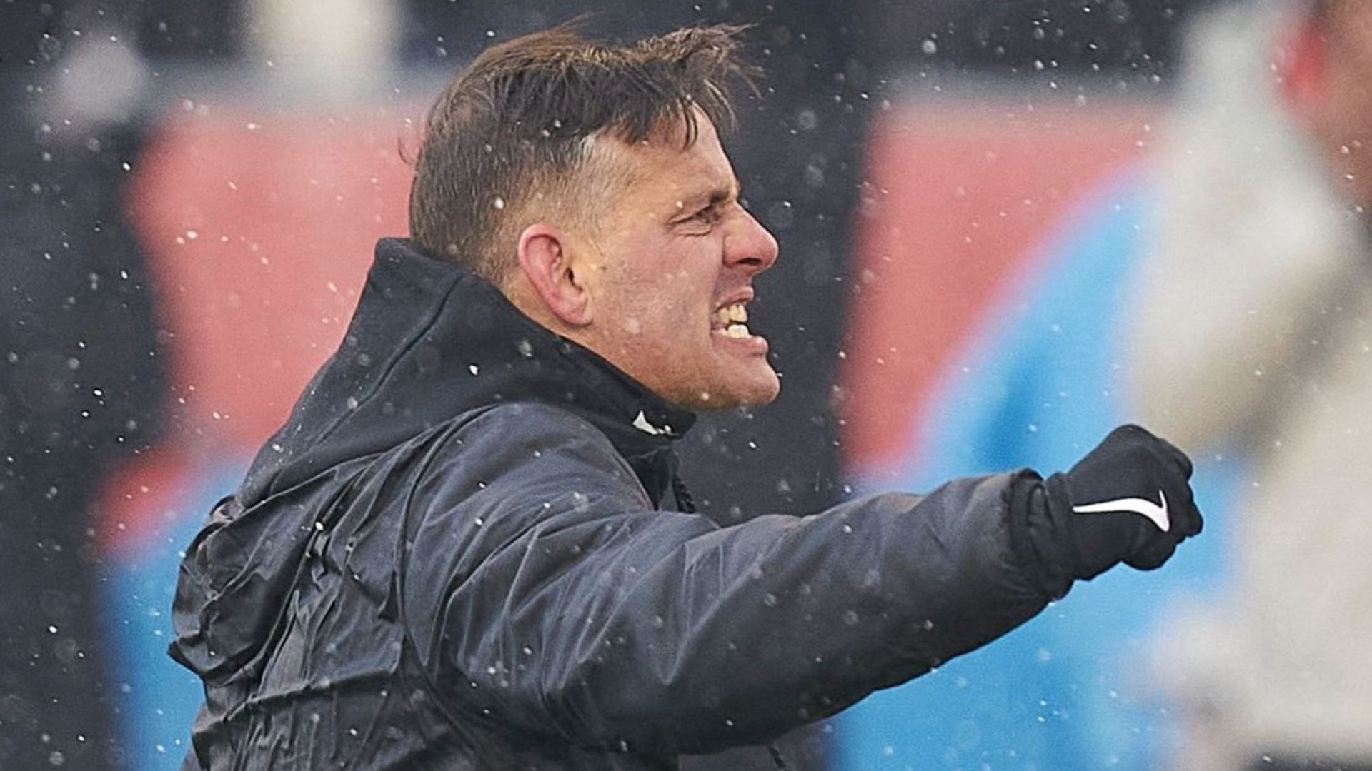 Canada coach John Herdman celebrates his team's World Cup qualification