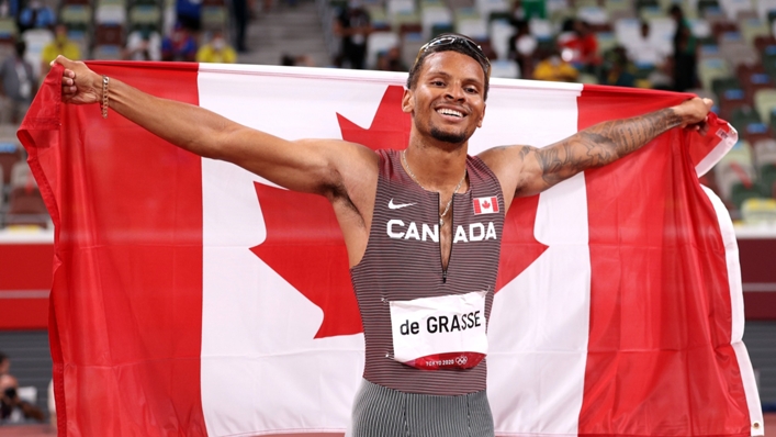 Andre De Grasse claimed the 200m title on Wednesday
