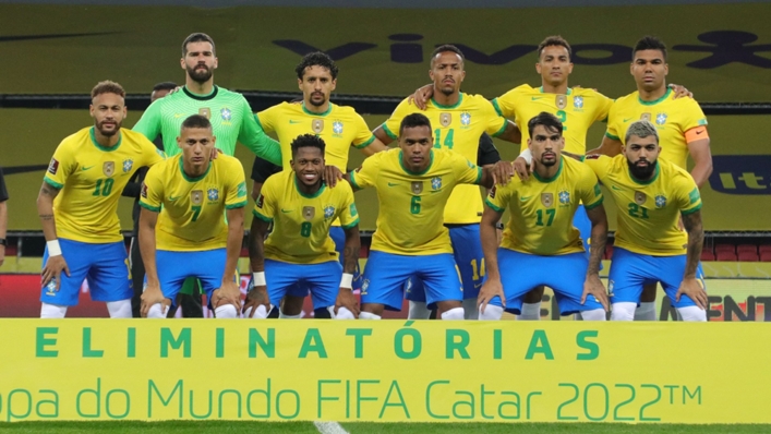 Brazil prior to their World Cup qualifier against Ecuador