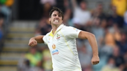 Australia’s Pat Cummins celebrates the wicket of England’s Joe Root during day two of the fifth Ashes test at the Blundstone Arena, Hobart.