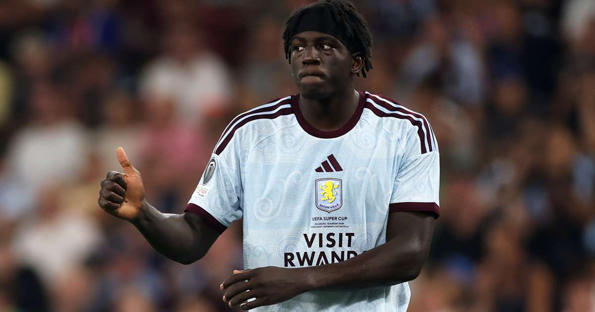 Brian Madjo in action for Aston Villa against Paris Saint-Germain