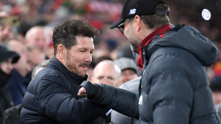 Diego Simeone and Jurgen Klopp will go head to head again on Tuesday