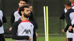 Mohamed Salah trains ahead of Liverpool's clash with Rangers
