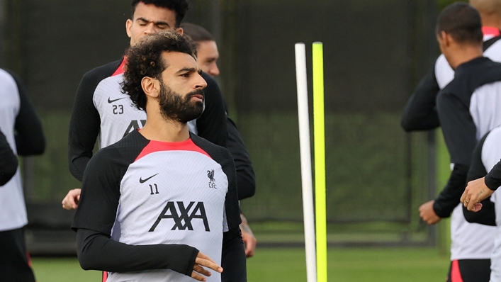 Mohamed Salah trains ahead of Liverpool's clash with Rangers