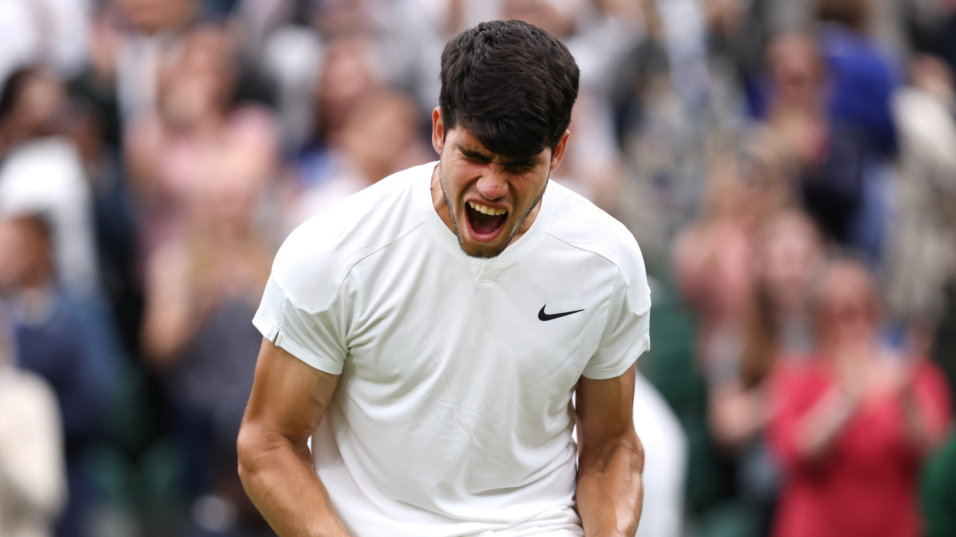 Wimbledon: Alcaraz hails 'unbelievable' point after Humbert triumph