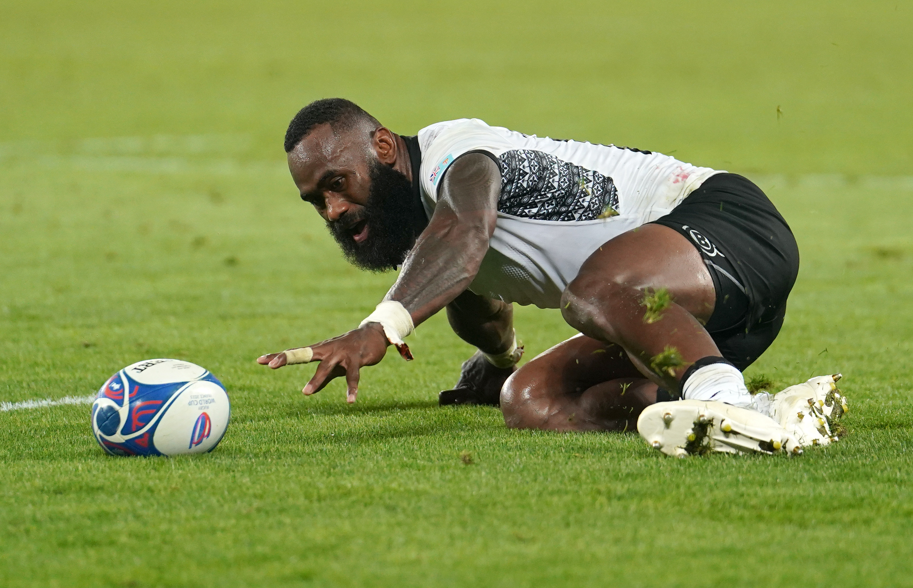 Fiji’s Semi Radradra fumbled the ball in the game’s last play