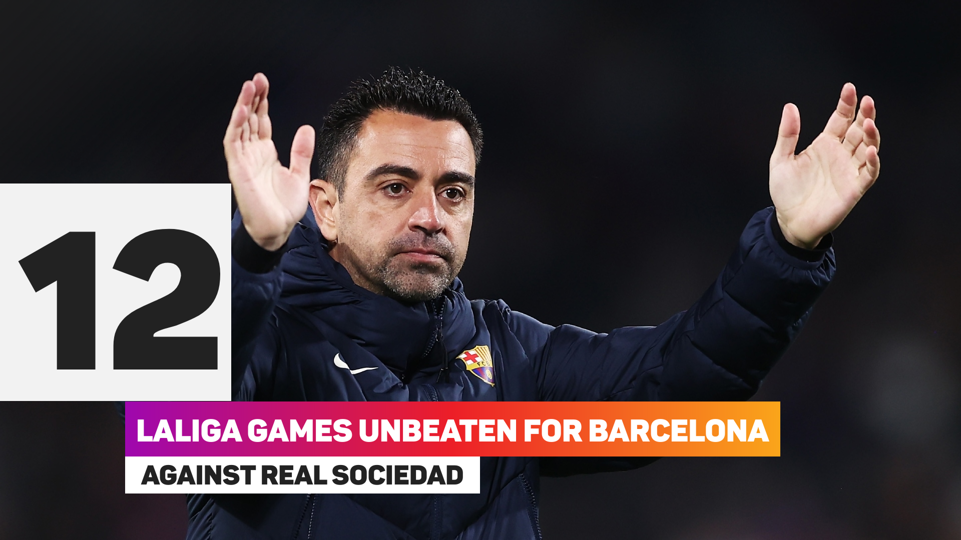 Barcelona are unbeaten in 12 games against Real Sociedad