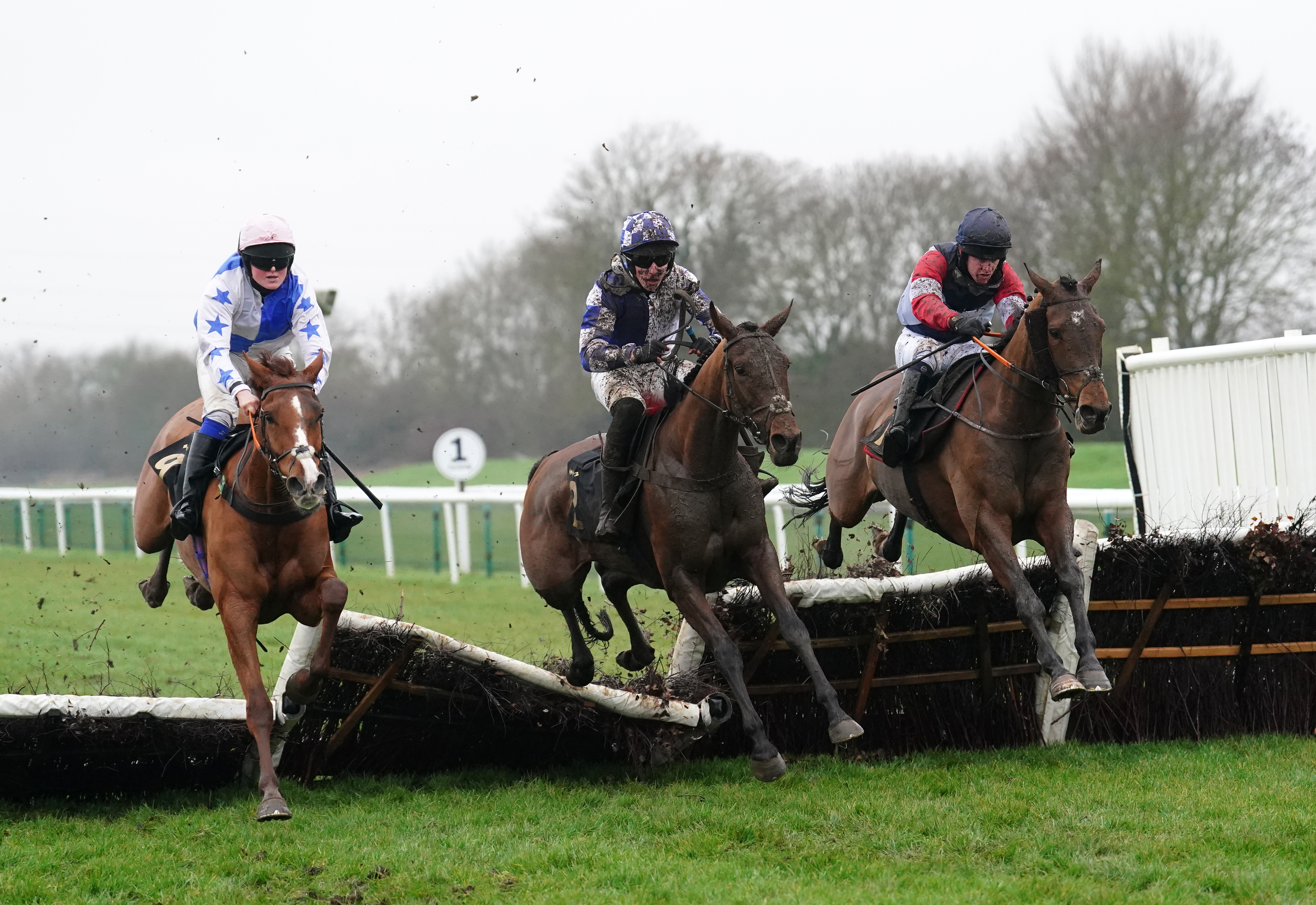 Barricane (right) winning the Urban Logistics Reit Handicap Hurdle