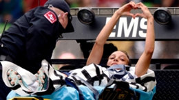 USWNT forward Mallory Swanson was taken off on a stretcher in Saturday's game