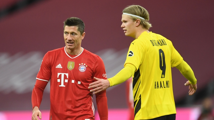 Robert Lewandowski (l) and Erling Haaland have made goalscoring starts to the season