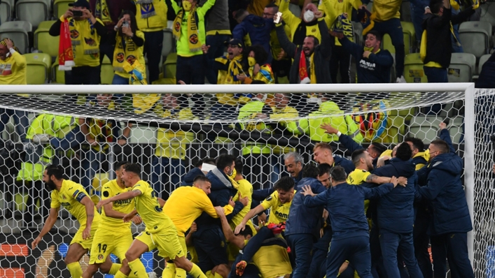 Villarreal celebrate a famous Europa League triumph over Manchester United