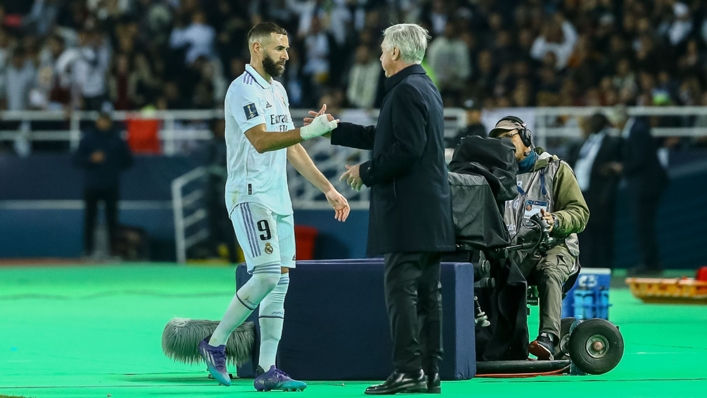 Carlo Ancelotti (R) has backed Karim Benzema (L) to rediscover his form