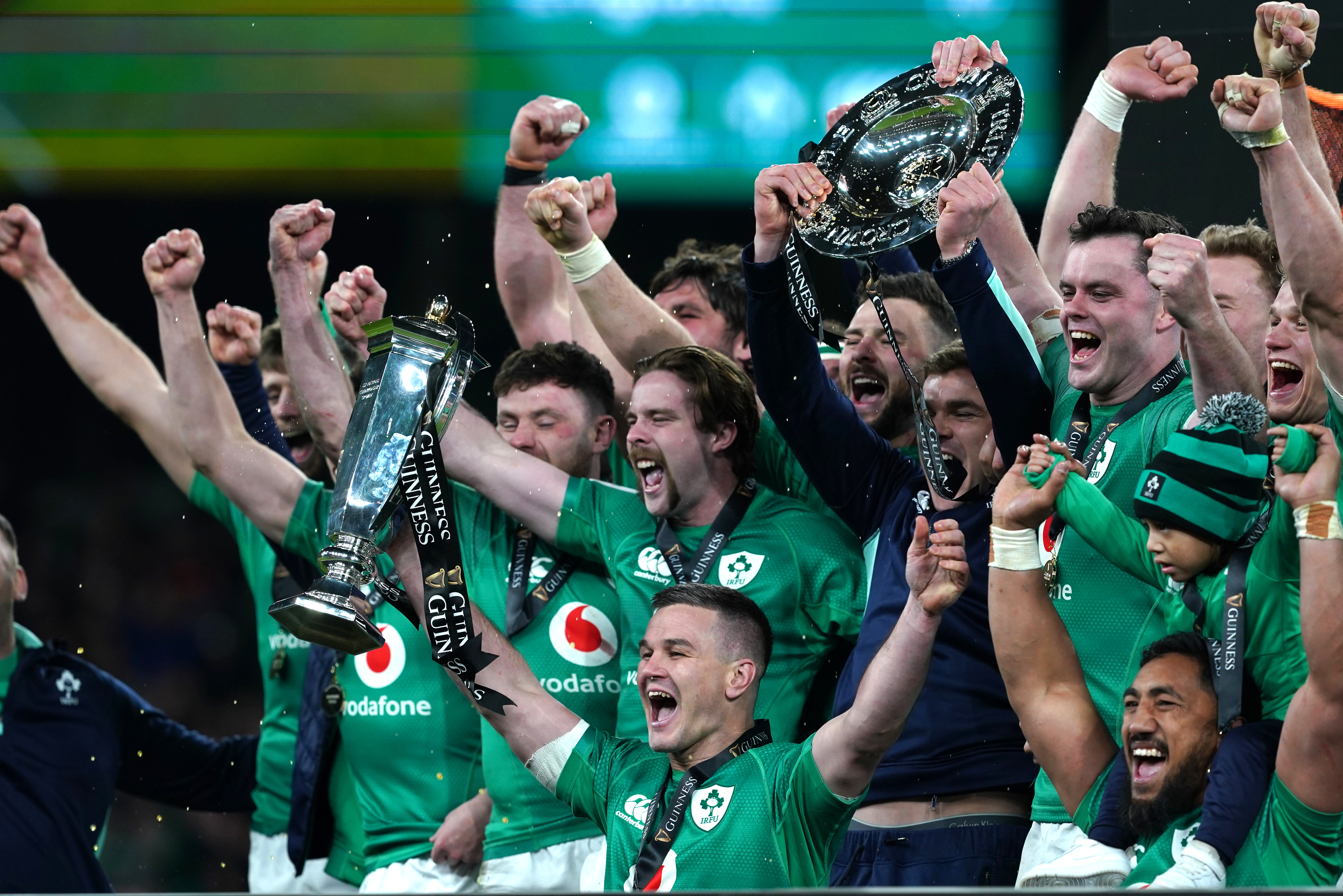 Ireland celebrated a Six Nations grand slam following victory over England in March