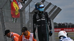 George Russell failed to finish for the first time in 2022 at Silverstone