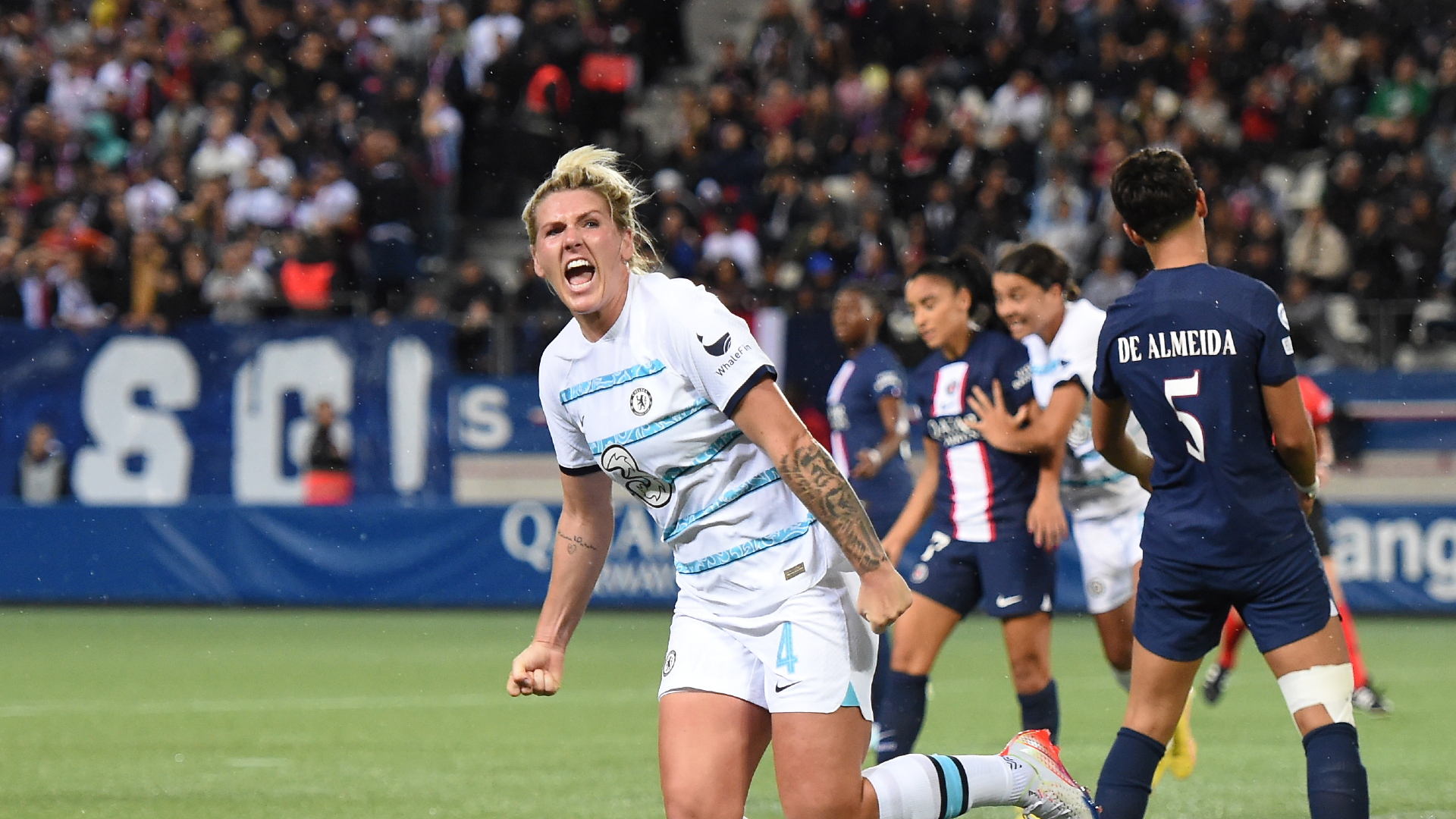 Millie Bright scored for Chelsea against PSG