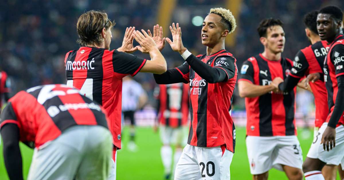 AC Milan players during their match against Udinese