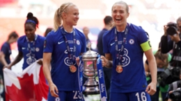 Pernille Harder and Magdalena Eriksson are leaving Chelsea at the end of the season (Adam Davy/PA)
