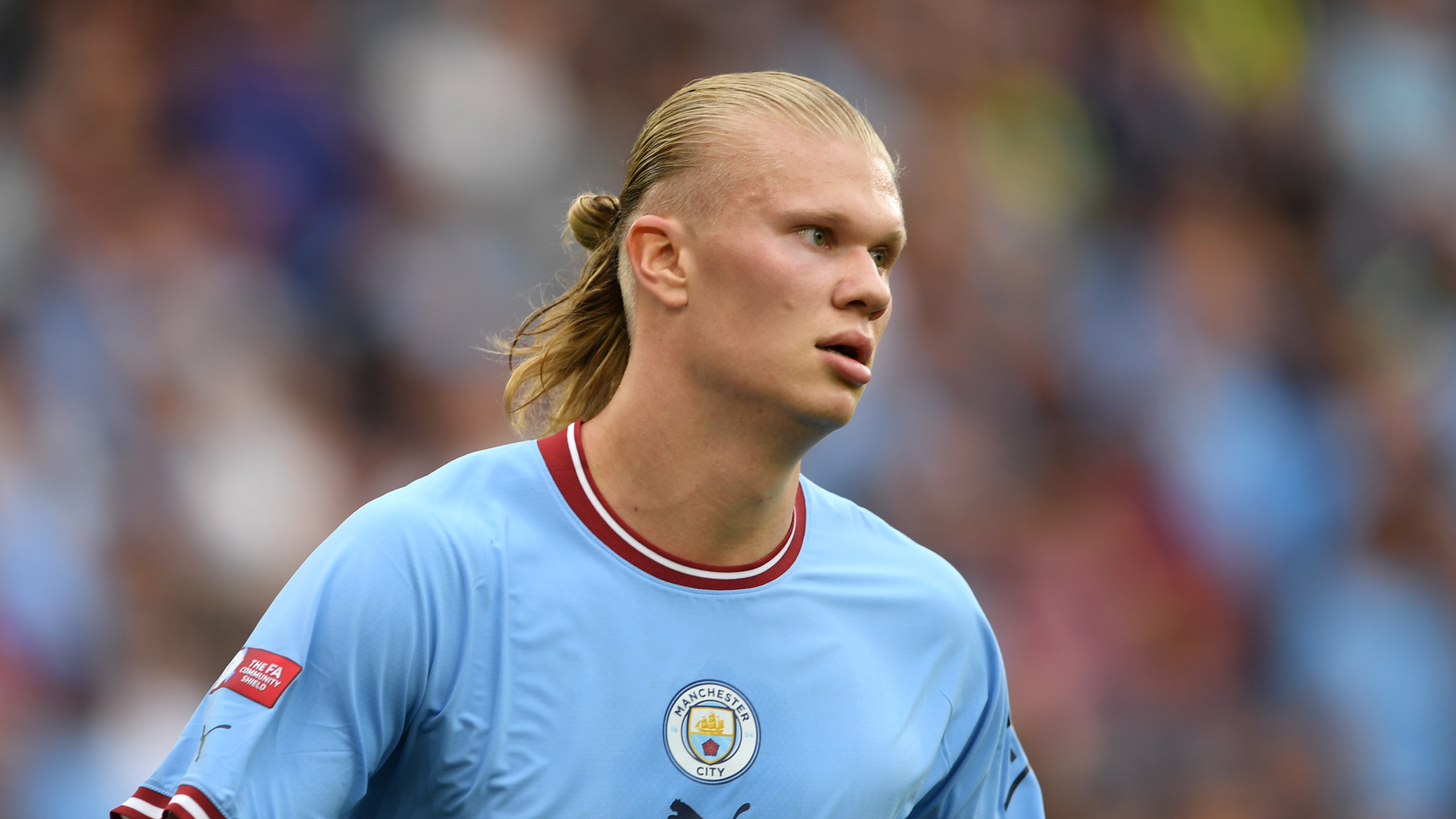 Erling Haaland missed several chances in Man City's Community Shield loss to Liverpool