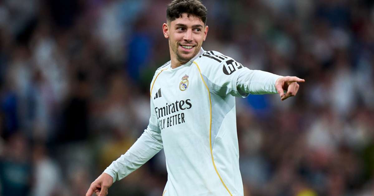 Federico Valverde celebrating his goal for Real Madrid