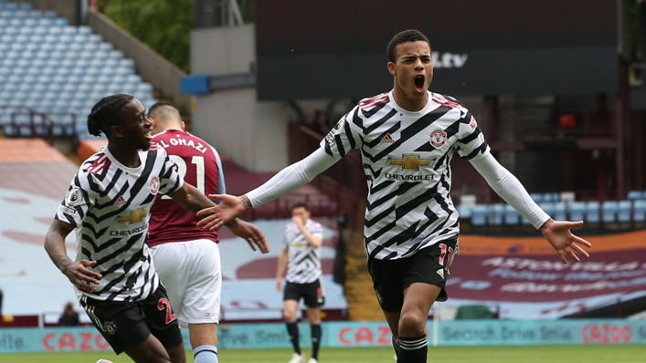 Mason Greenwood celebrates for Manchester United