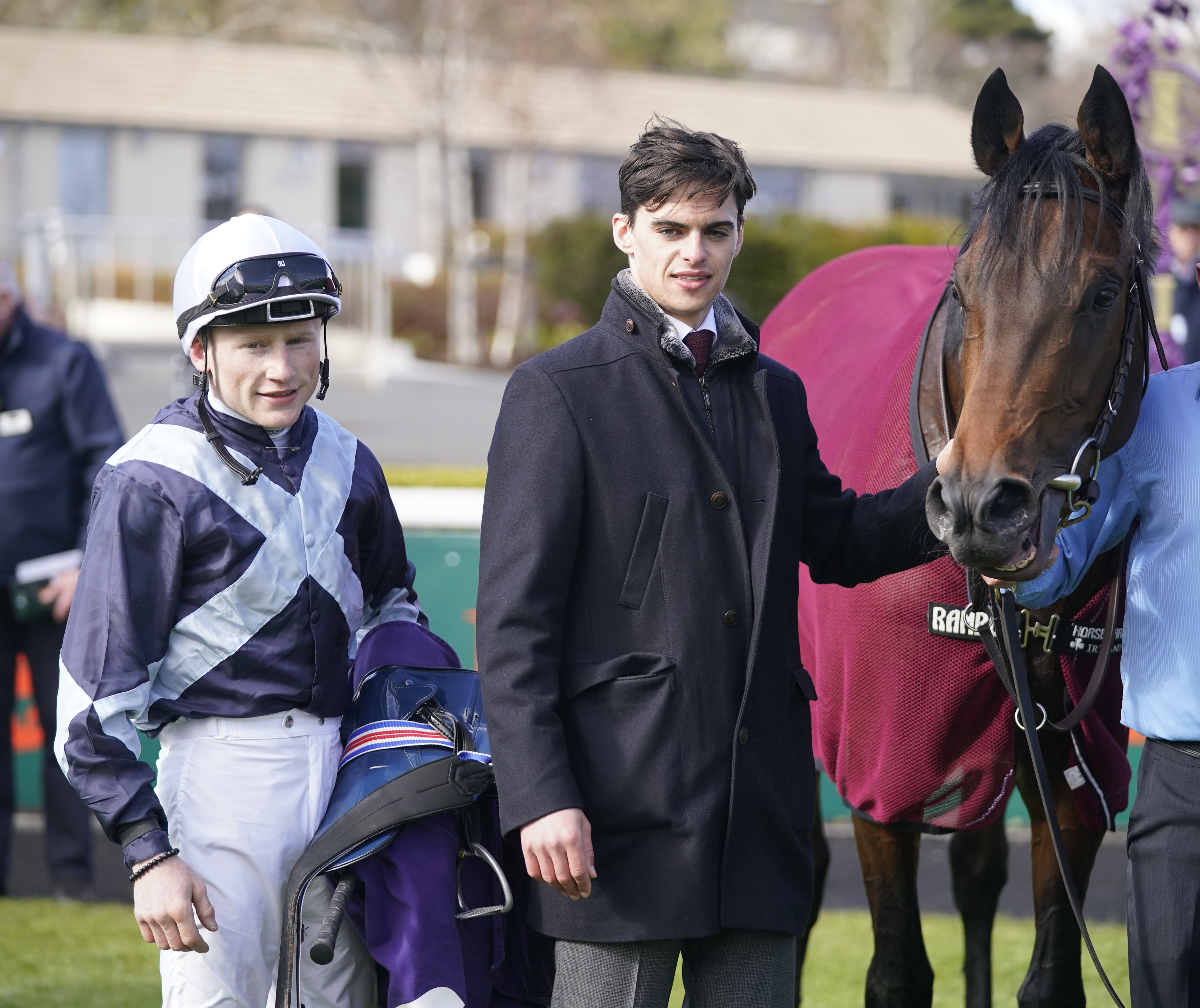 Donnacha O’Brien (centre) seeks Group One glory with Piz Badile