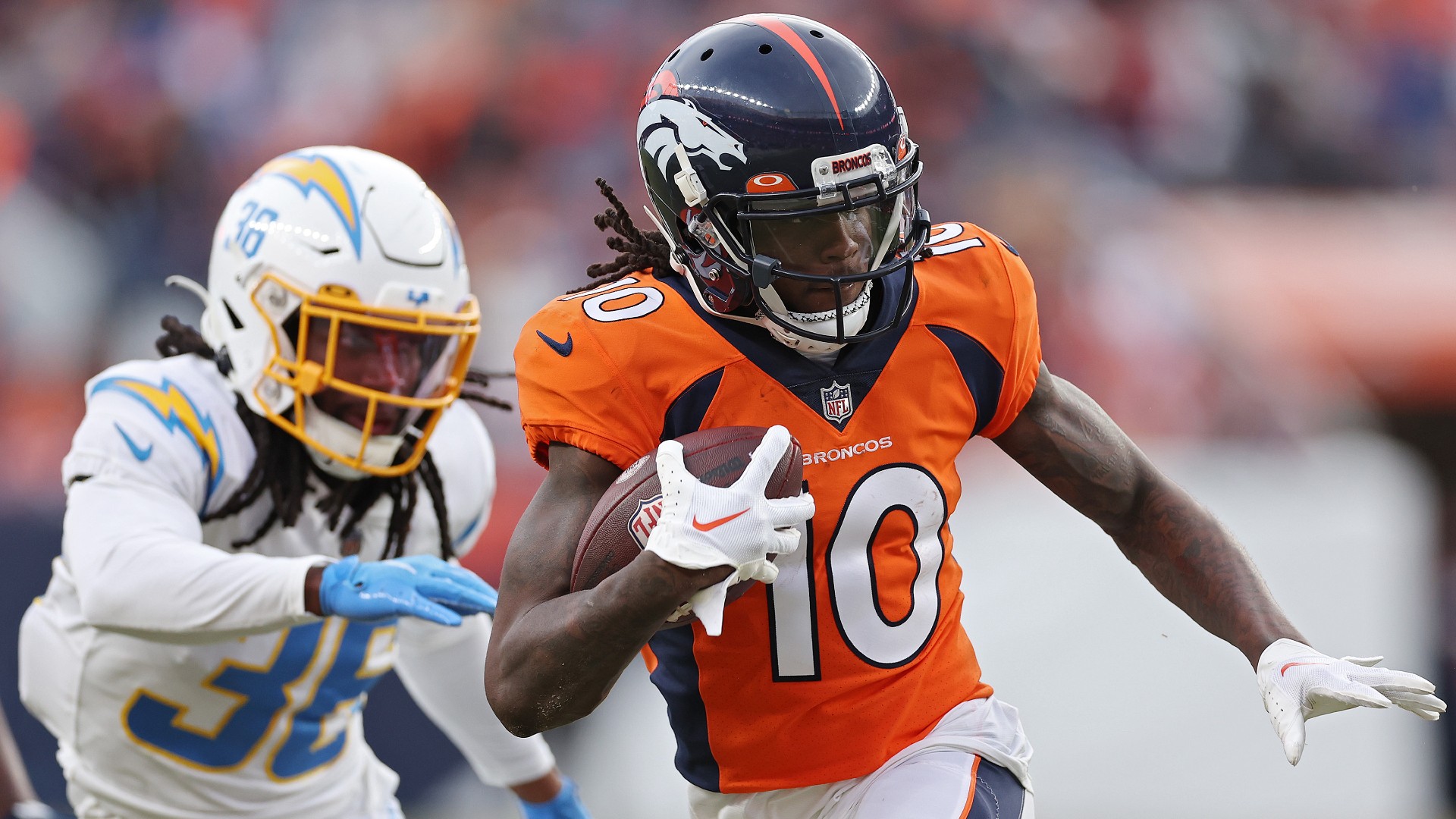 Denver Broncos WR Jeudy injures hamstring