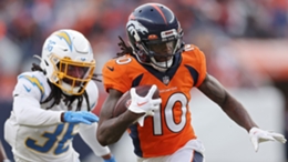 Denver Broncos wide receiver Jerry Jeudy versus the Los Angeles Chargers