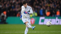 Kepa Arrizabalaga came off the bench before missing the decisive penalty in the shootout between Chelsea and Liverpool in the EFL Cup final