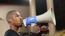Presnel Kimpembe used a megaphone to plead with PSG fans