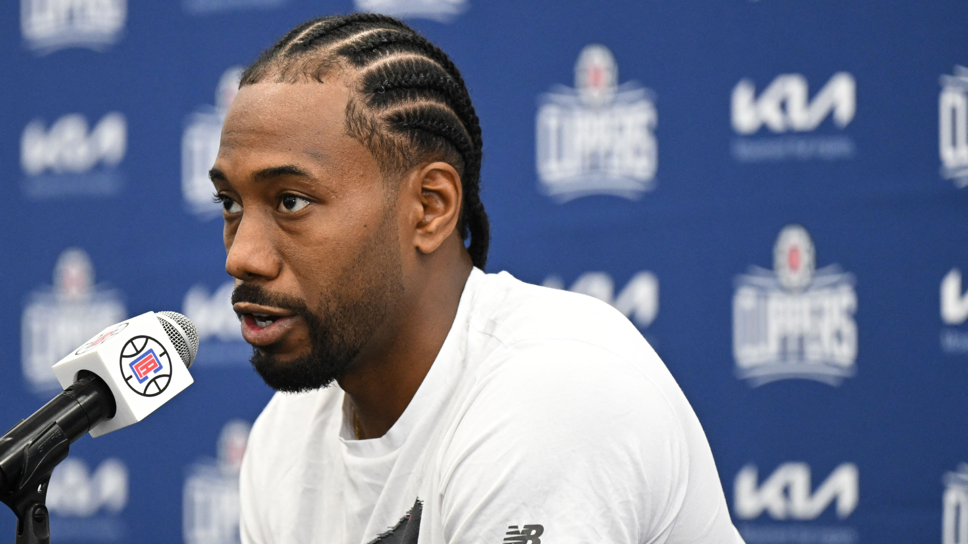 Kawhi Leonard at the Clippers' media day