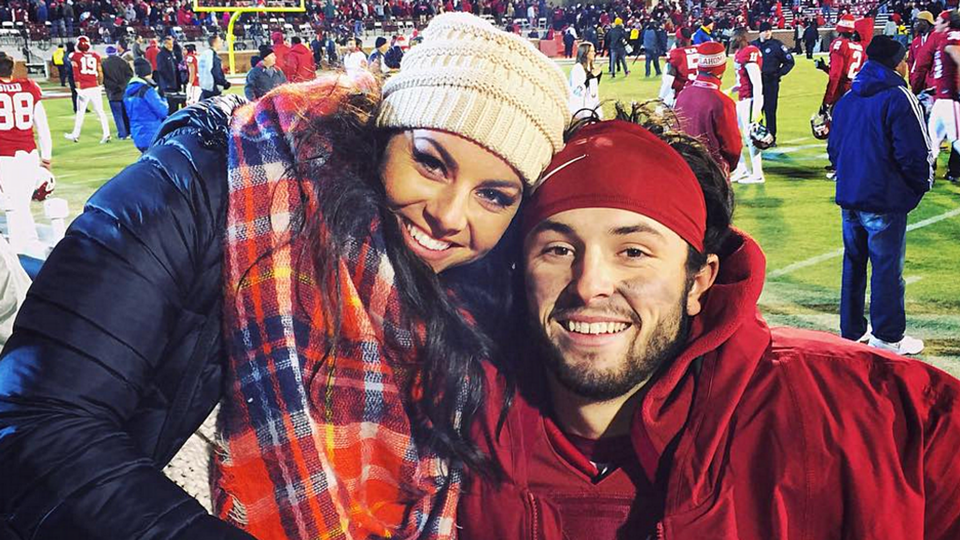 OU QB Baker Mayfield, girlfriend on opposite sides of 'Bedlam' rivalry ...