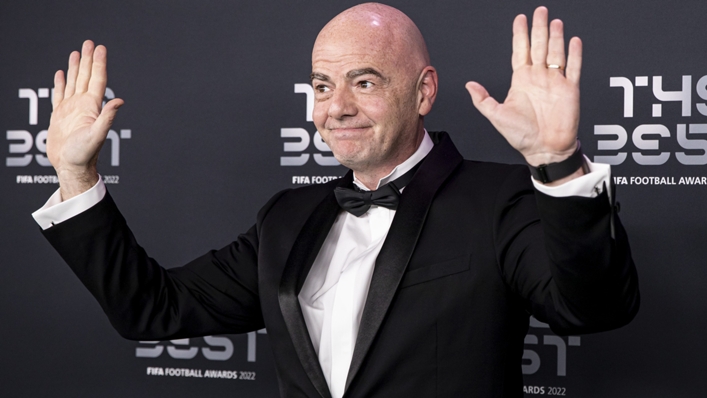 FIFA's Gianni Infantino attended the awards event that has come under fire in Croatia