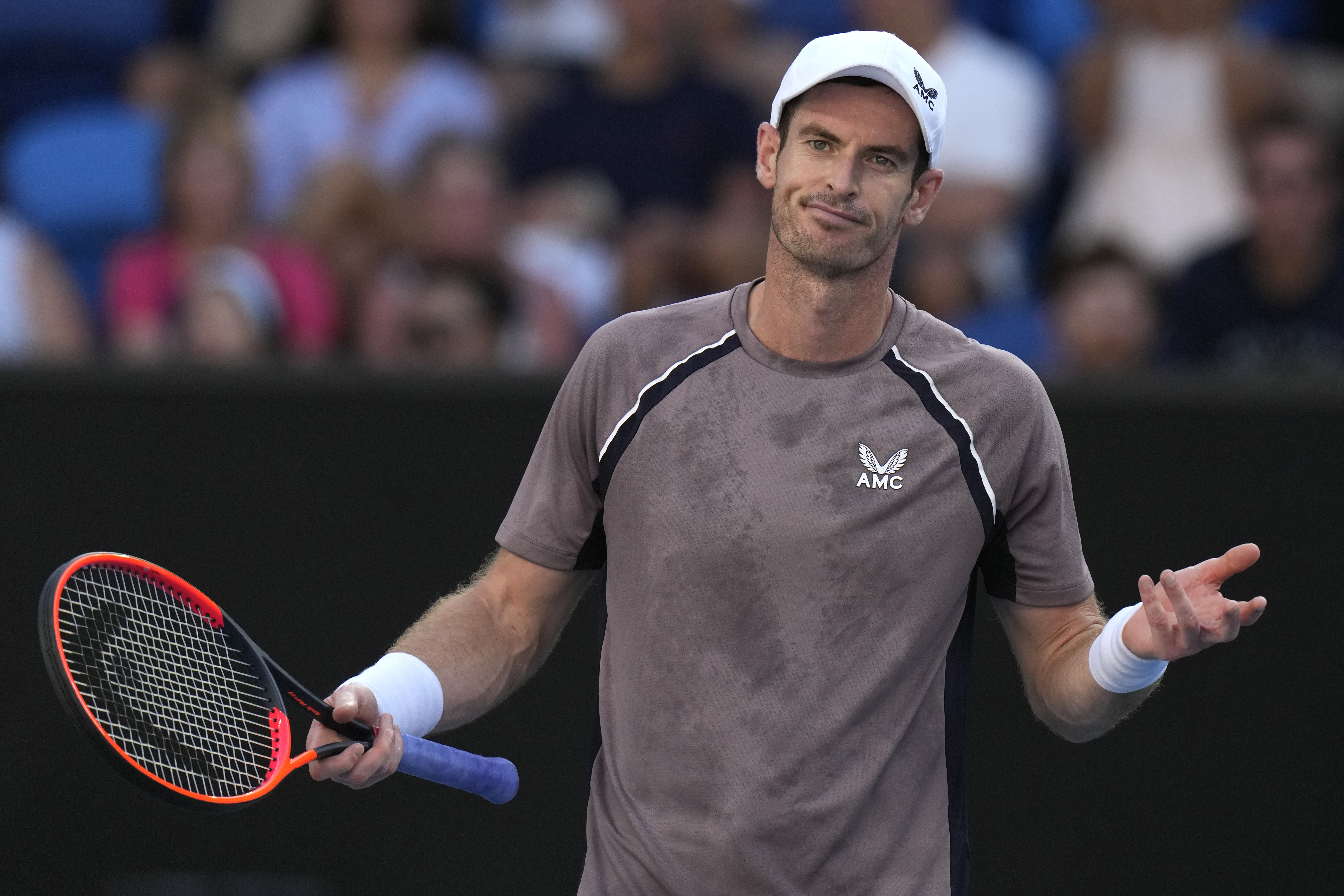 Andy Murray looks frustrated