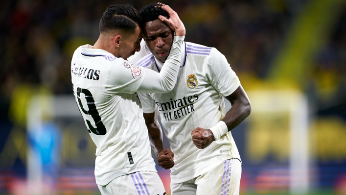 Dani Ceballos and Vinicius Junior celebrate against Villarreal