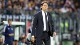 Simone Inzaghi watches on during Inter's win over Cagliari