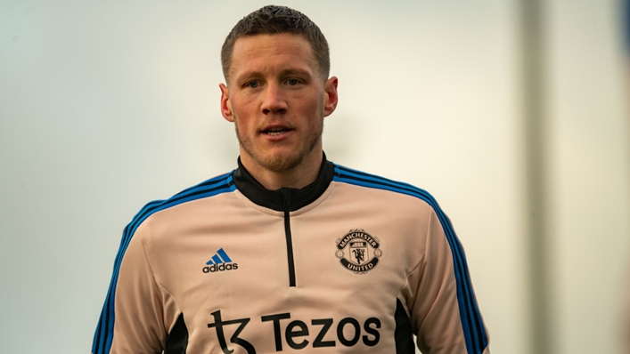 Wout Weghorst in training with Man Utd