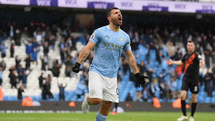 Sergio Aguero scored his 183rd and 184th Premier League goals