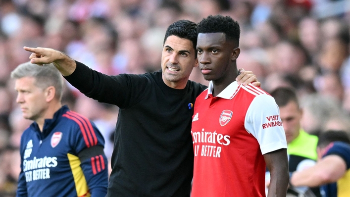 Mikel Arteta has used Eddie Nketiah under Gabriel Jesus this season