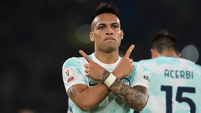 Lautaro Martinez's double guided Inter to Coppa Italia glory