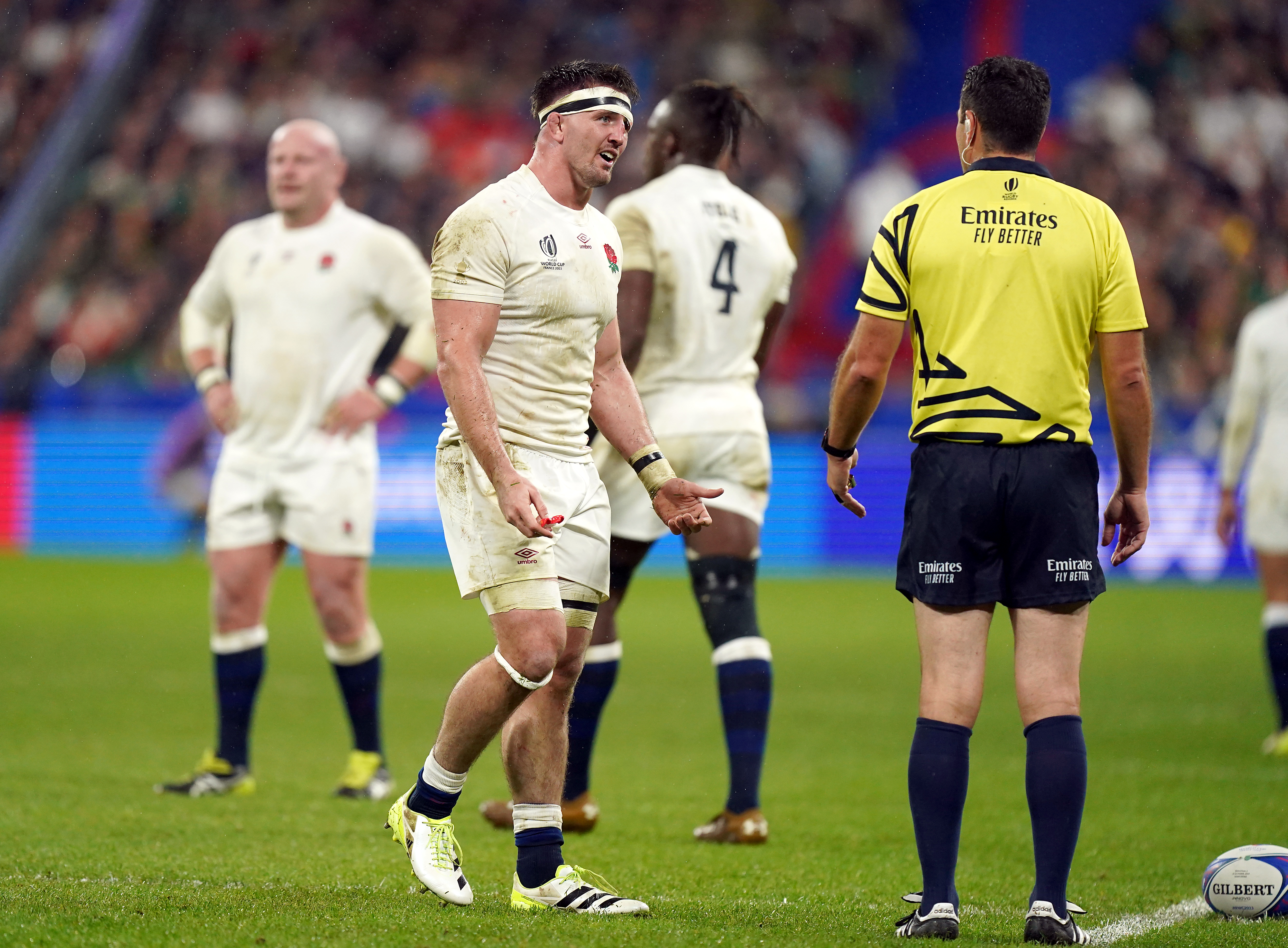 Tom Curry made the allegation during England's World Cup semi-final defeat