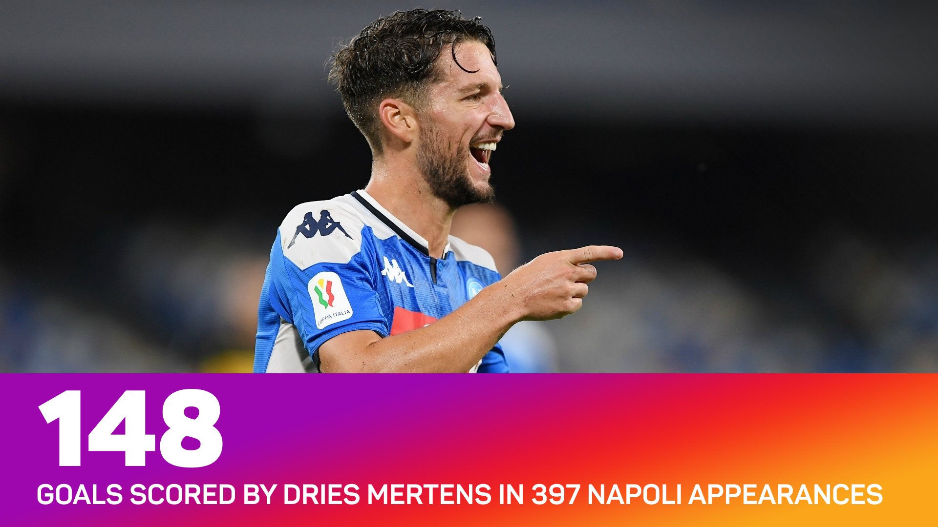 Dries Mertens scored 148 goals for Napoli